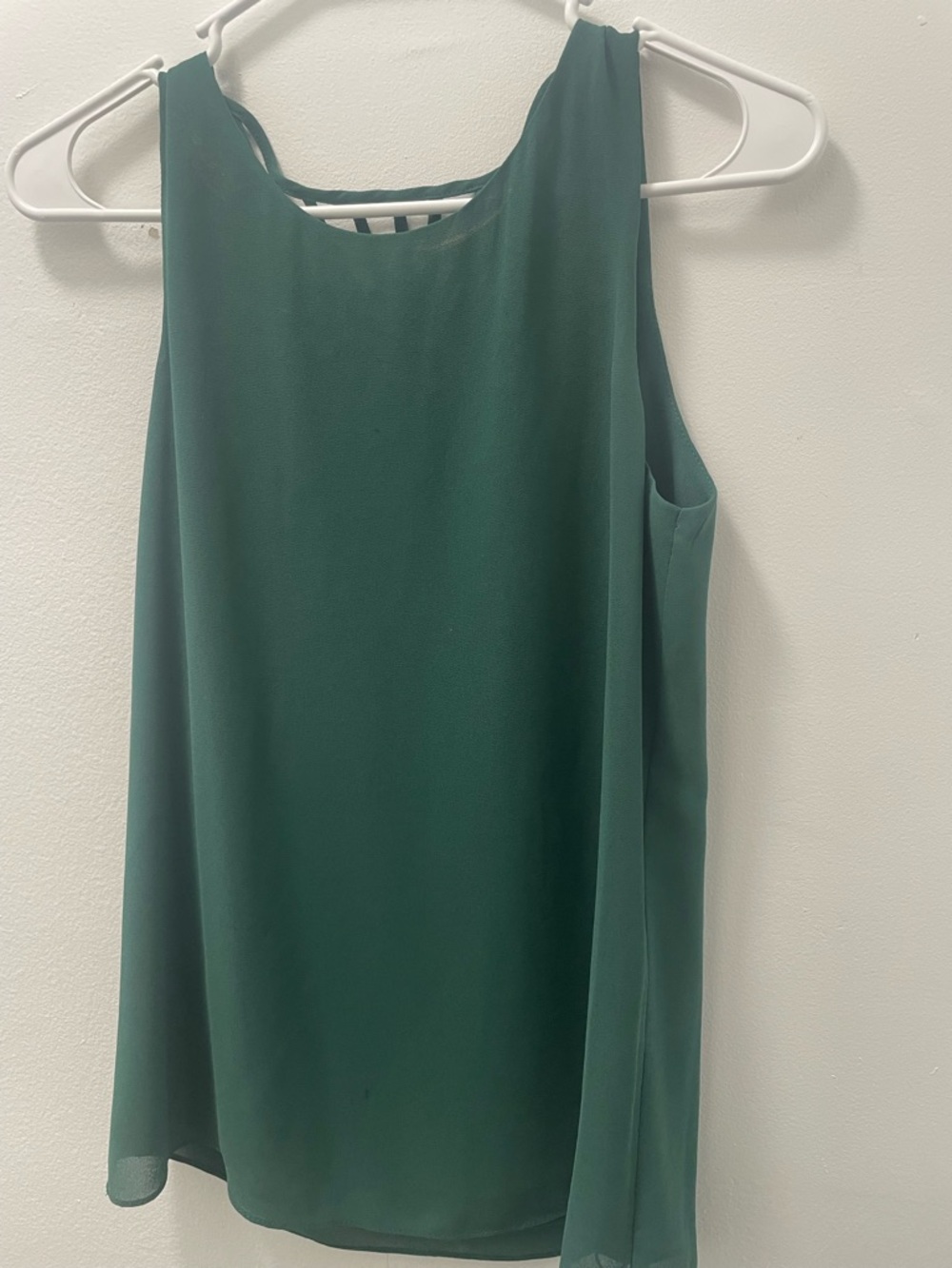 Naked Zebra Teal Green Layered Chiffon Camisole